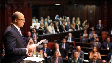 Governador Eleito Wilson Witzel discursa após assinar o termo de posse.