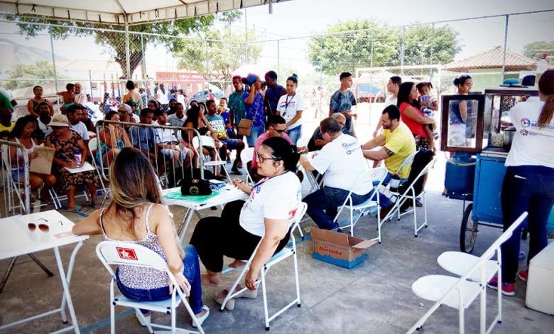 No sábado (15) moradores do bairro Campo Lindo foram assistidos com a ação social