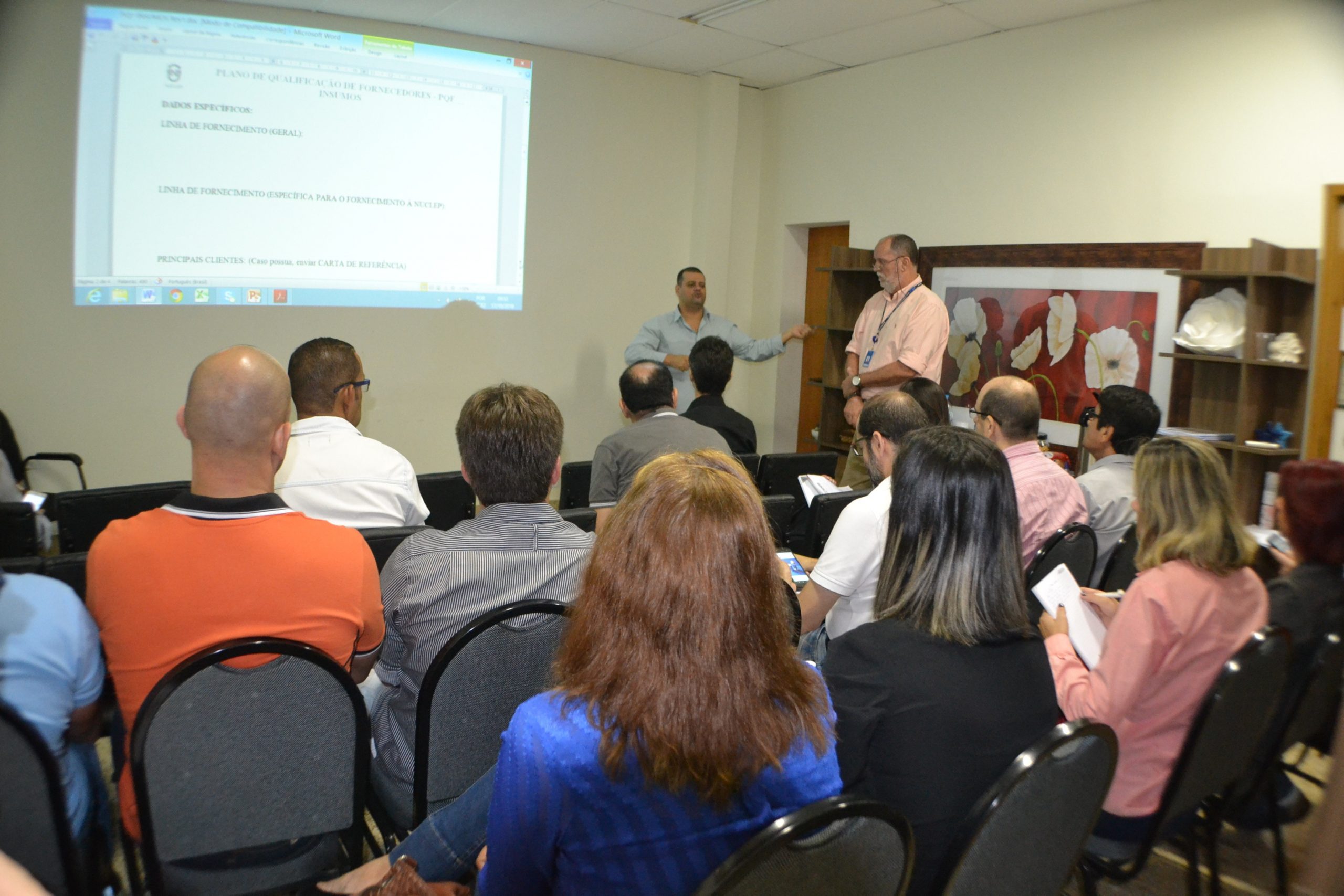 FORNECEDORES DE Itaguaí assistiram workshop com os representantes da Nuclep, Cláudio Medeiros e Renato Barbosa (a esq)