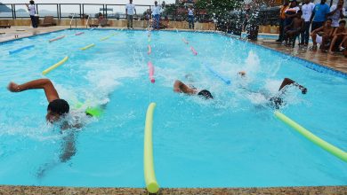 As provas de natação foram realizadas na piscina do Iate Clube de Itacuruçá