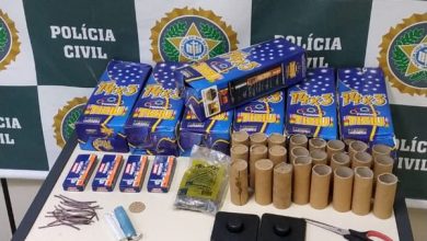 ARTEFATOS PARA confecção de bombas caseiras foram encontrados no Cação, em Itaguaí.