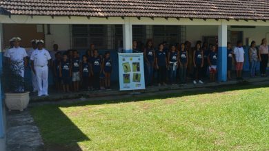 OS ALUNOS participaram da cerimônia nas dependências do Centro de Avaliação da Ilha da Marambaia