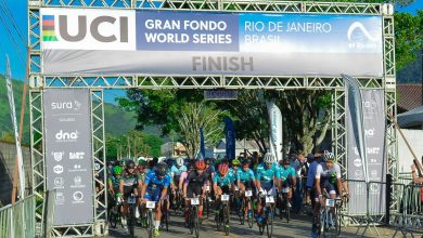 Mais de mil ciclistas participaram da 9ª etapa do Gran Fondo Rio de Janeiro, no domingo, em Mangaratib