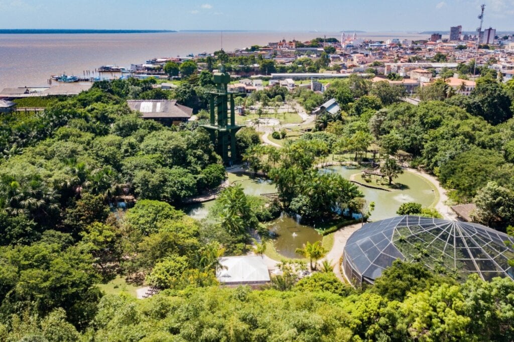 Vista de cima do Parque Mangal das Garças