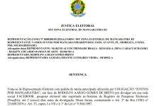 Reprodução do texto da multa aplicada.