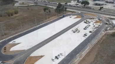 Visão aérea do Ponto de Parada e Descanso na Dutra