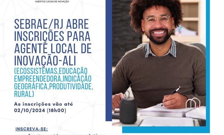 Inscrições até o dia 2 de outubro