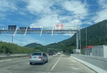 Pórtico de pedágio na Rio-Santos, em Itaguaí