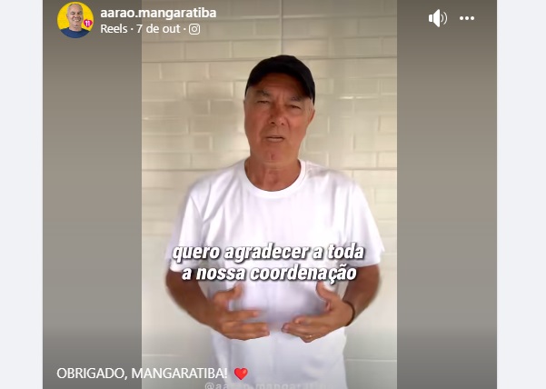 Aarão faz vídeo nas redes sociais