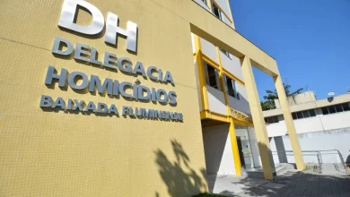 Fachada da DH - Delegacia de Homicídios da Baixada Fluminense