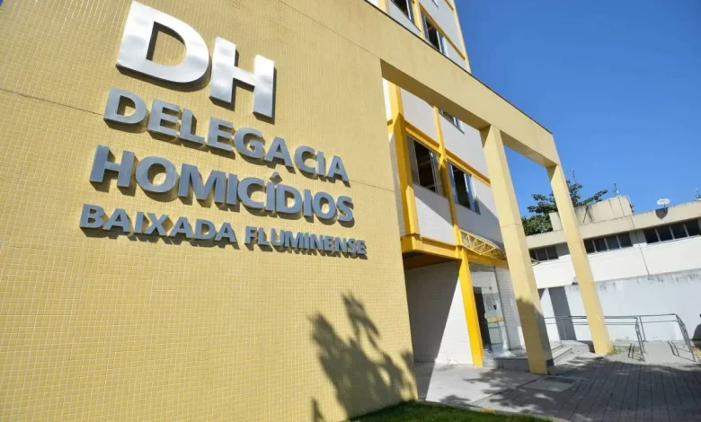 Fachada da DH - Delegacia de Homicídios da Baixada Fluminense