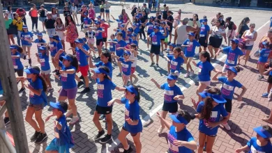 Aquecimento da Corrida Kids em Mangarariba.