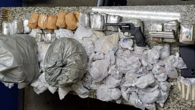 Material apreendido pela Polícia Rodoviária Federal (PRF) em Seropédica