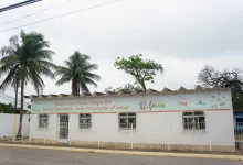 Fachada da sede do projeto Cultura na Faixa, no Weda, em Itaguaí, onde acontece o evento (Foto: Divulgação)