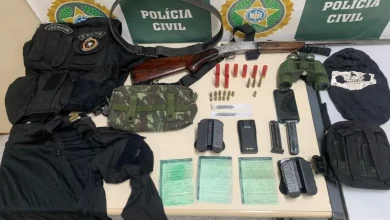 Material aprendido pela Polícia Civil