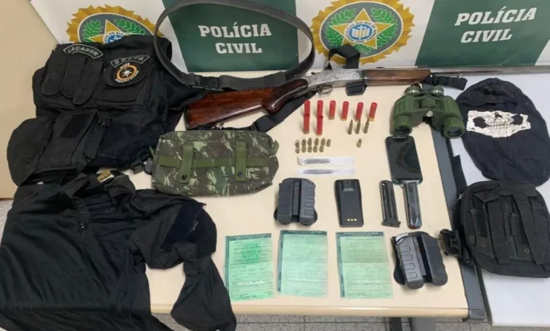 Material aprendido pela Polícia Civil