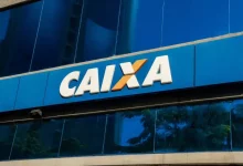 Marca da Caixa em prédio do banco