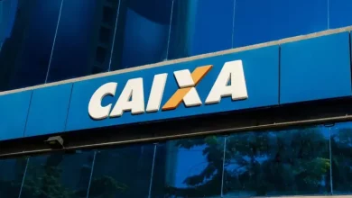 Marca da Caixa em prédio do banco