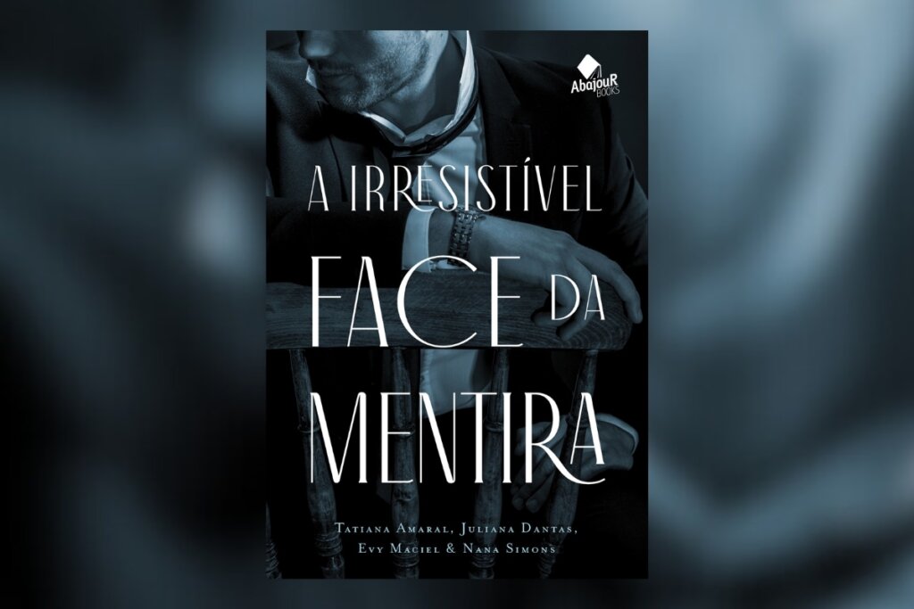 Foto de um homem de terno virado de lado na capa do livro "A irresistível face da mentira"