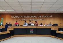 Fot do Plenário da Câmara Municipal de Itaguaí com os vereadores