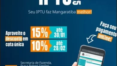 Arte do PTU 2025 Mangaratiba: Descontos de até 15%