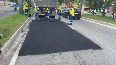 Equipes da Secretaria de Obras e Urbanismo Itaguaí realizam reparos