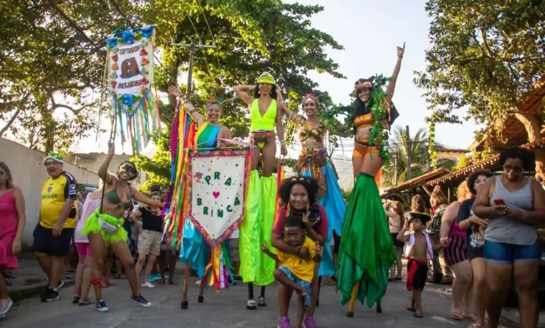 Foliões de Itaguaí levam alegria pelas ruas da cidade.