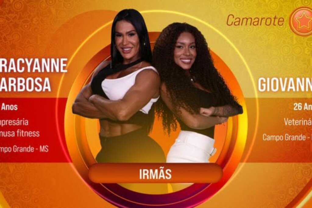 Gracyanne Barbosa e Giovanna na fpto de apresentação do BBB25