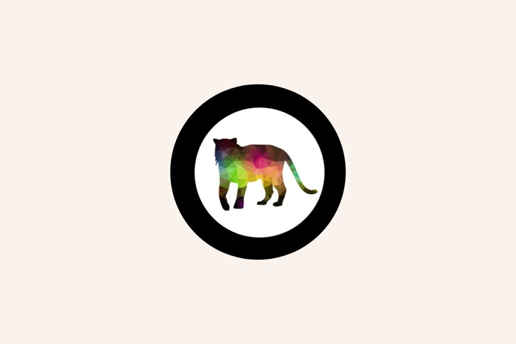 Ilustração do signo do tigre colorido em um fundo branco, preto e bege