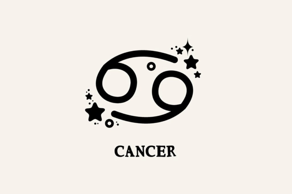 Ilustração com estrelas do signo de Câncer