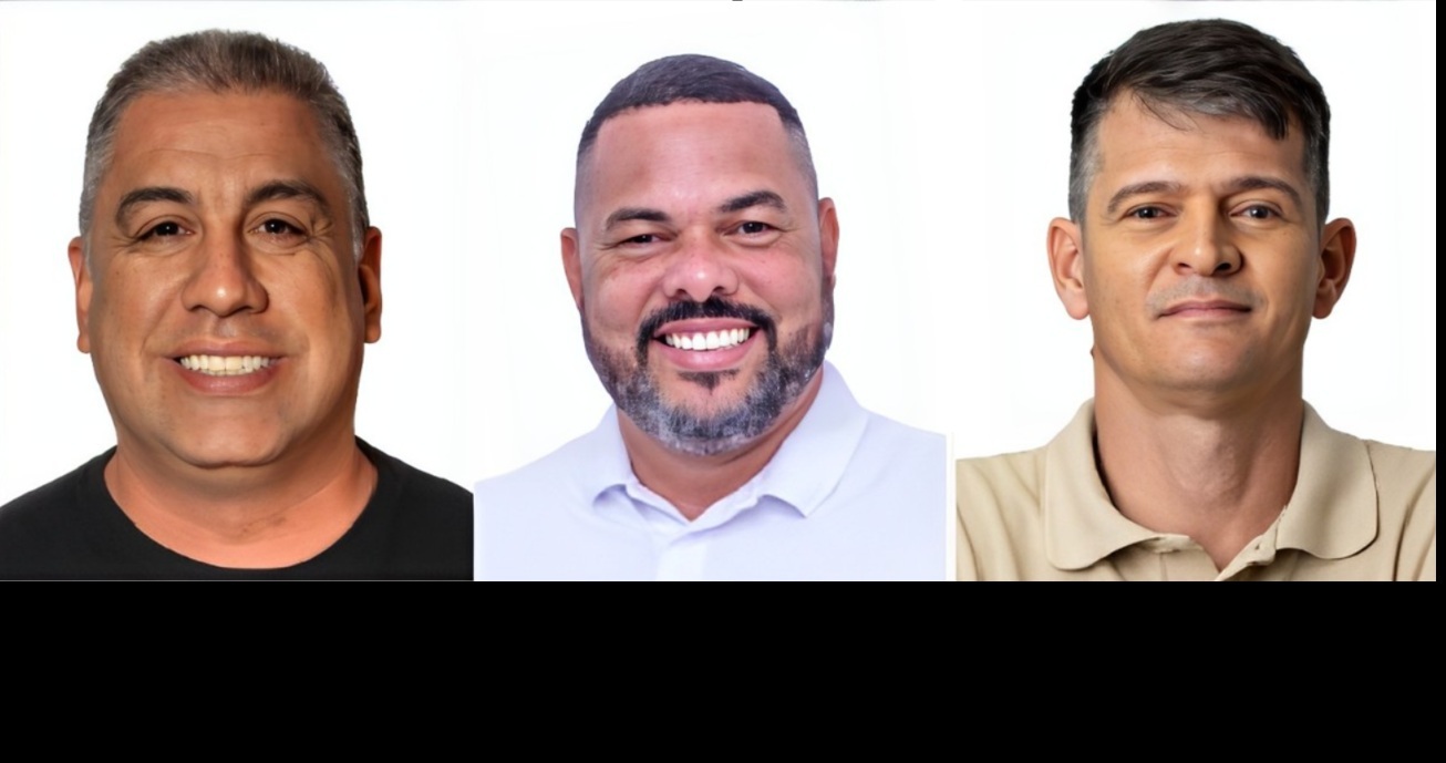 Haroldinho secretários vereadores. Na fotro, imagens dos vereador3es agenor teixeira, adilson pimpo e nando rodrigues