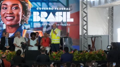 Presidente Lula discursa durante a cerimônia