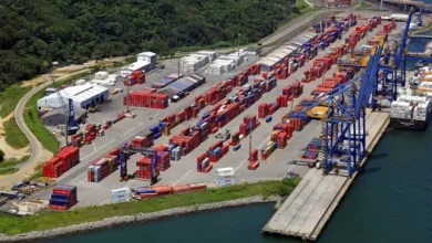 Foto panorâmica do Porto de Itaguaí