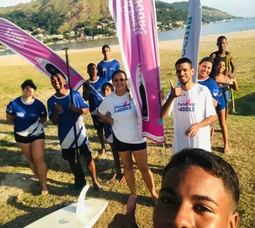 Alunos do Circuito Stand Up Paddle de Mangaratiba