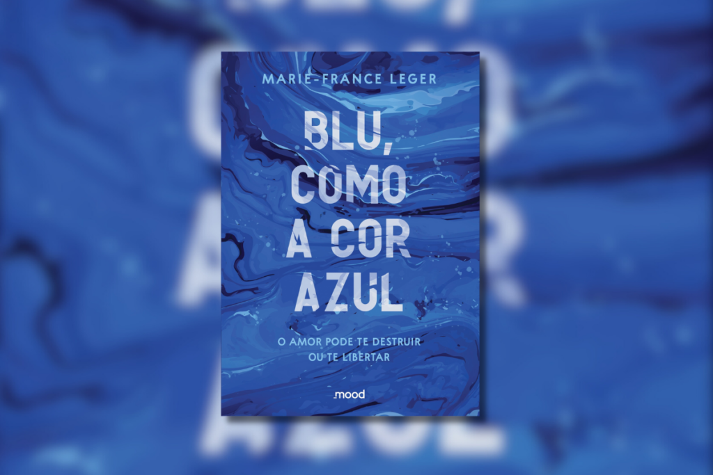 Capa de livro azul com título e nome do autor