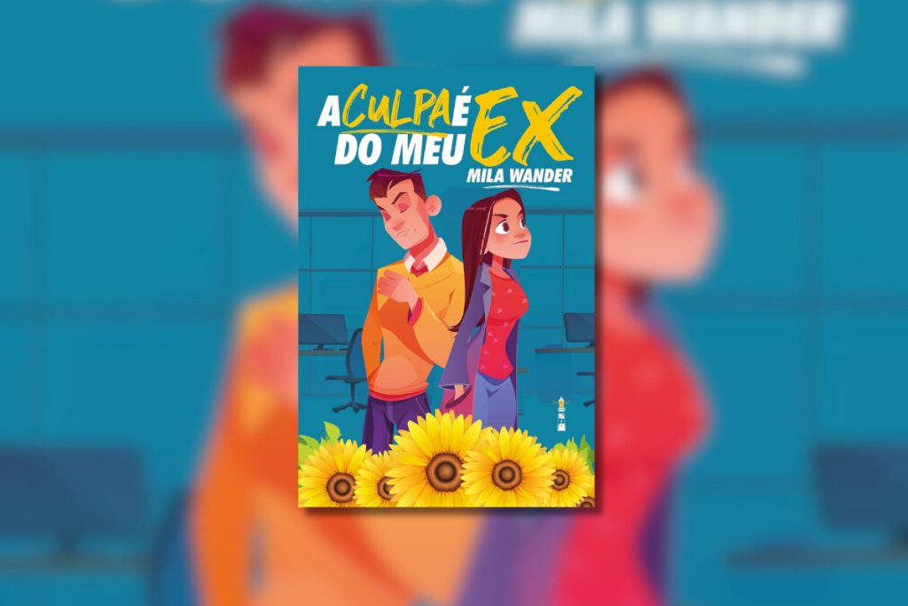 Capa de livro com título e nome do autor e ilustração de um casal, um está de costas para o outro 