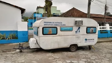 O trailer estacionado em Itacuruçá