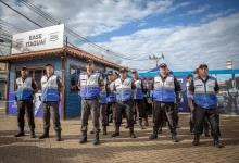 Agentes do Programa Segurança Presente durante a inauguração da nova base operacional