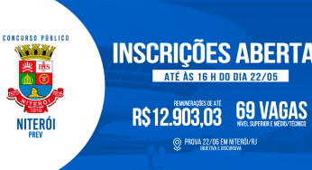 Concurso em Niterói oferece salários de até R$ 12,9 mil