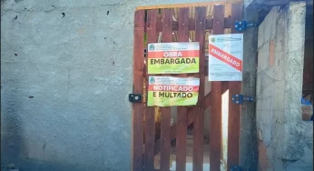 Operação embarga obras irregulares em Conceição de Jacareí