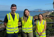 Equipe técnica durante visita ao Porto de Itaguaí