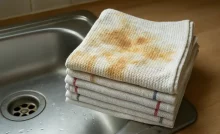 Como limpar pano de prato encardido sem usar água sanitária