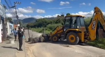 Operação da PM remove barricadas no Sem Terra, em Itaguaí