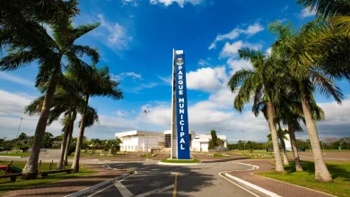 Imagem panorâmica da entrada do Parque Municipal de Itaguaí