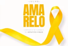 Imagem da campanha Julho Amarelo, que simboliza a luta contra as hepatites virais