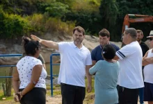 Prefeito Luiz Cláudio e secretário Bernardo Rossi acompanham obras