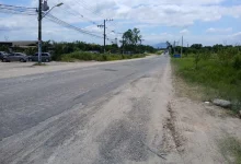 Trecho inacabado da Reta de Piranema, próximo ao trevo de Itaguaí