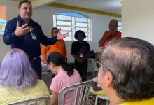 Idosos participam de palestras sobre a prevenção de saúde mental