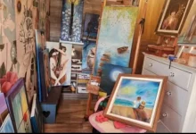 Telas selecionadas por Taty Christ para a exposição "Janelas da Alma"