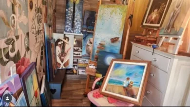 Telas selecionadas por Taty Christ para a exposição "Janelas da Alma"